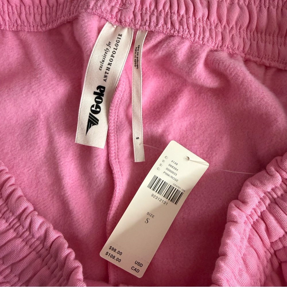 Gola X Anthropologie Pink and White Joggers NWT $98 Small - Picture 8 of 12